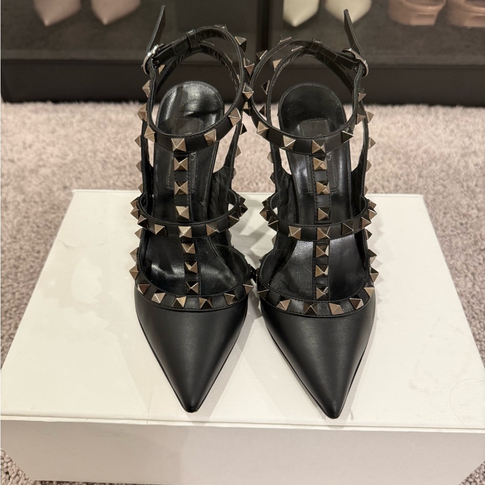 Valentino Black Rockstud Heels